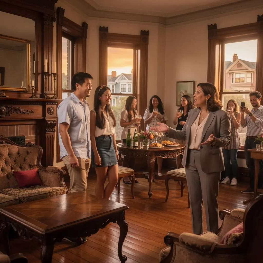 Widok na biuro planowania wycieczek po nieruchomościach w Stanach Zjednoczonych.