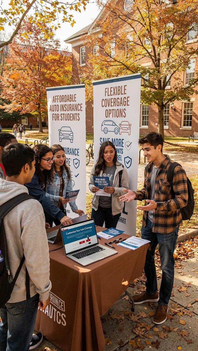 Zdjęcie młodego kierowcy przeglądającego oferty ubezpieczeń samochodowych.